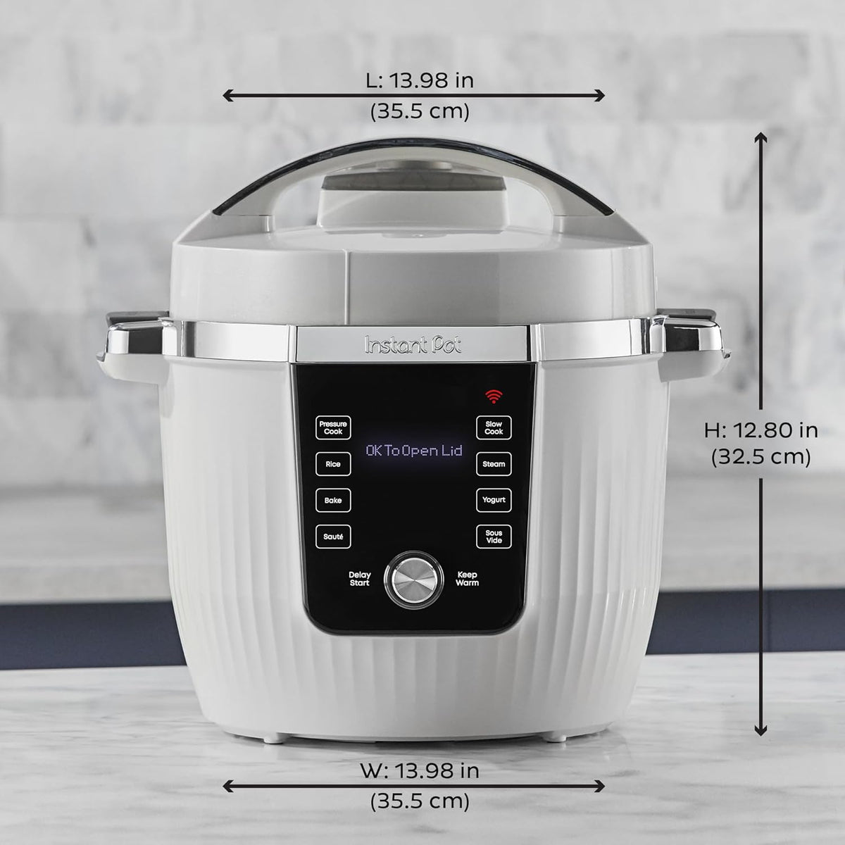 Instant Pot Pro Max WiFi Smart 6 Qt 10‑in‑1Pressure Cooker, White
