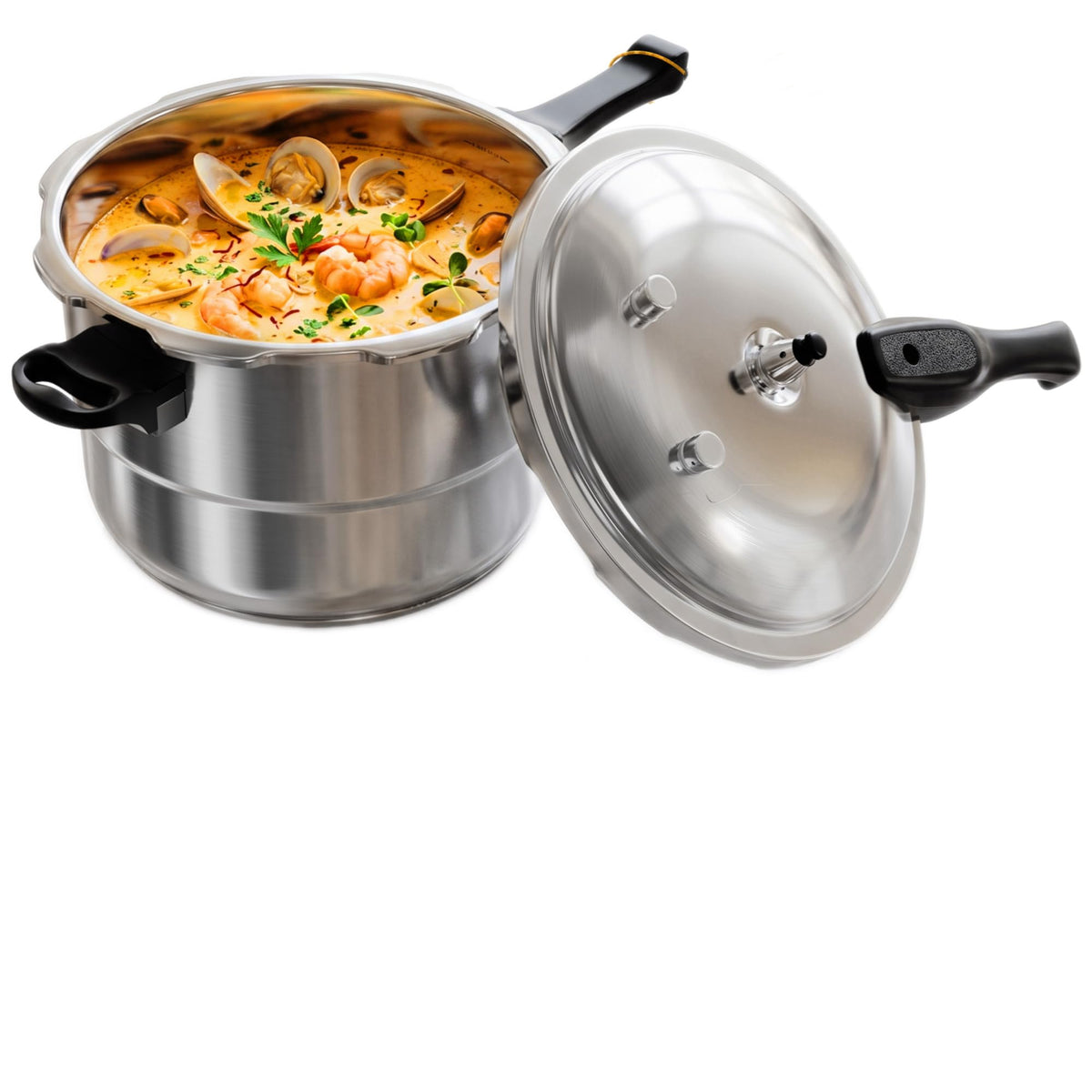 WantJoin 8Qt Aluminum Pressure Cooker w/Release Valve & Multiple Protective Devices,Pressure Canner Compatible with Gas & Induction Cooker,Canner Rack Included