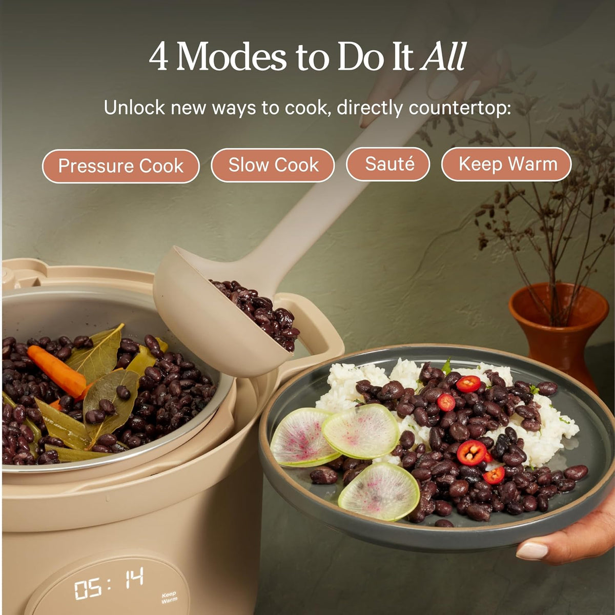 Our Place Dream Cooker, 6 Qt Ceramic Nonstick Pressure Cooker & Multicooker