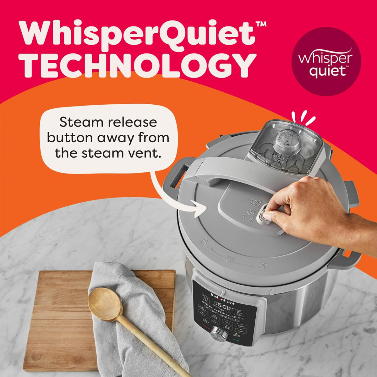 Instant Pot 6 Qt 9-in-1 Electric Pressure Cooker, WhisperQuiet