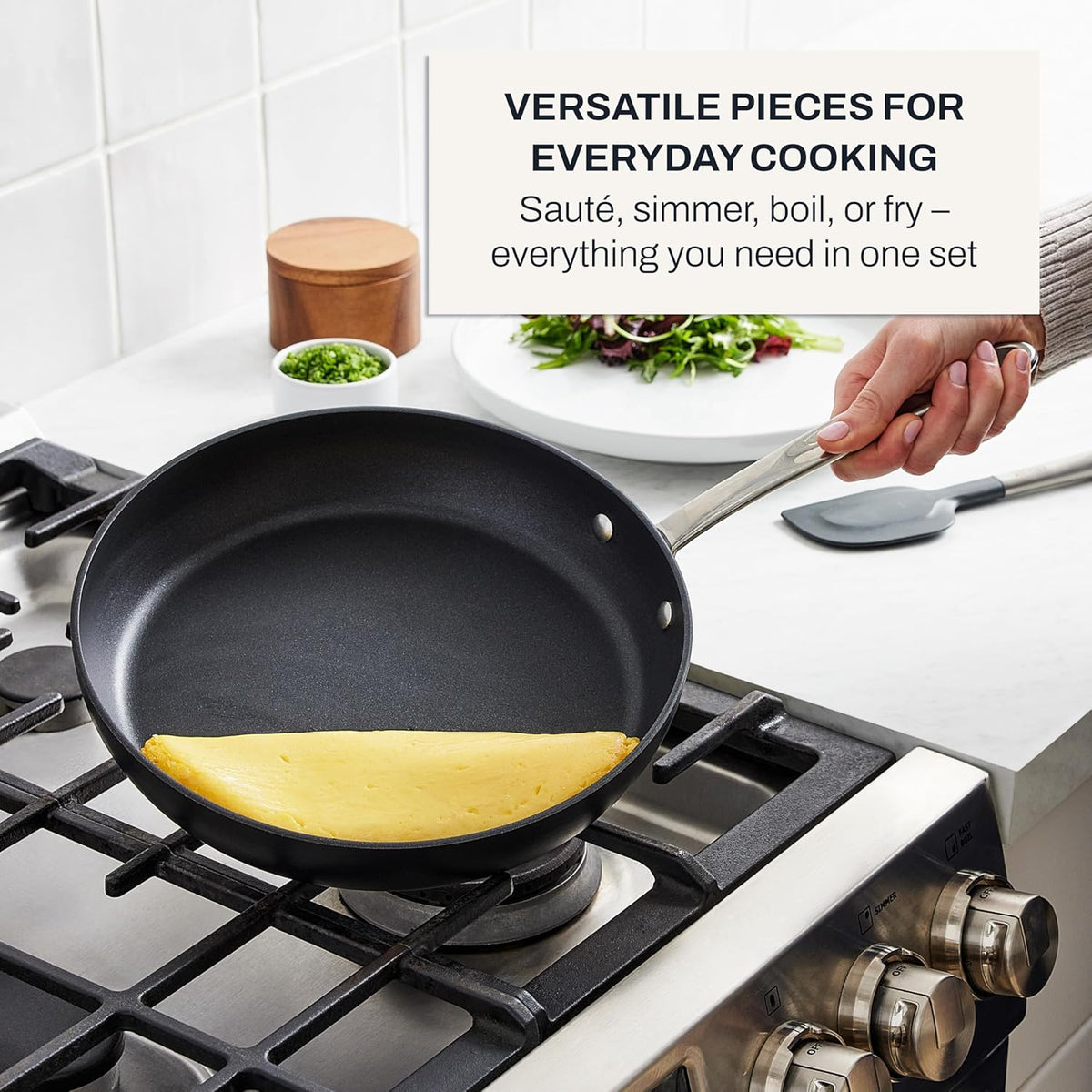 All-Clad HA1® Nonstick 12" Fry Pan with Lid, Induction Ready