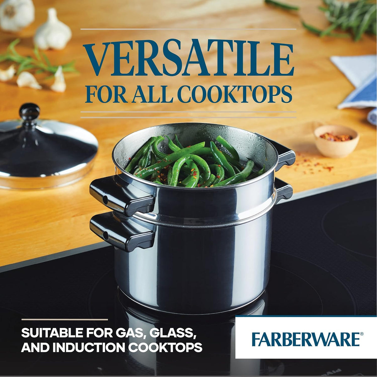 Farberware Classic Series Stack 'n' Steam Sauce Pot and Steamer, 3-Quart