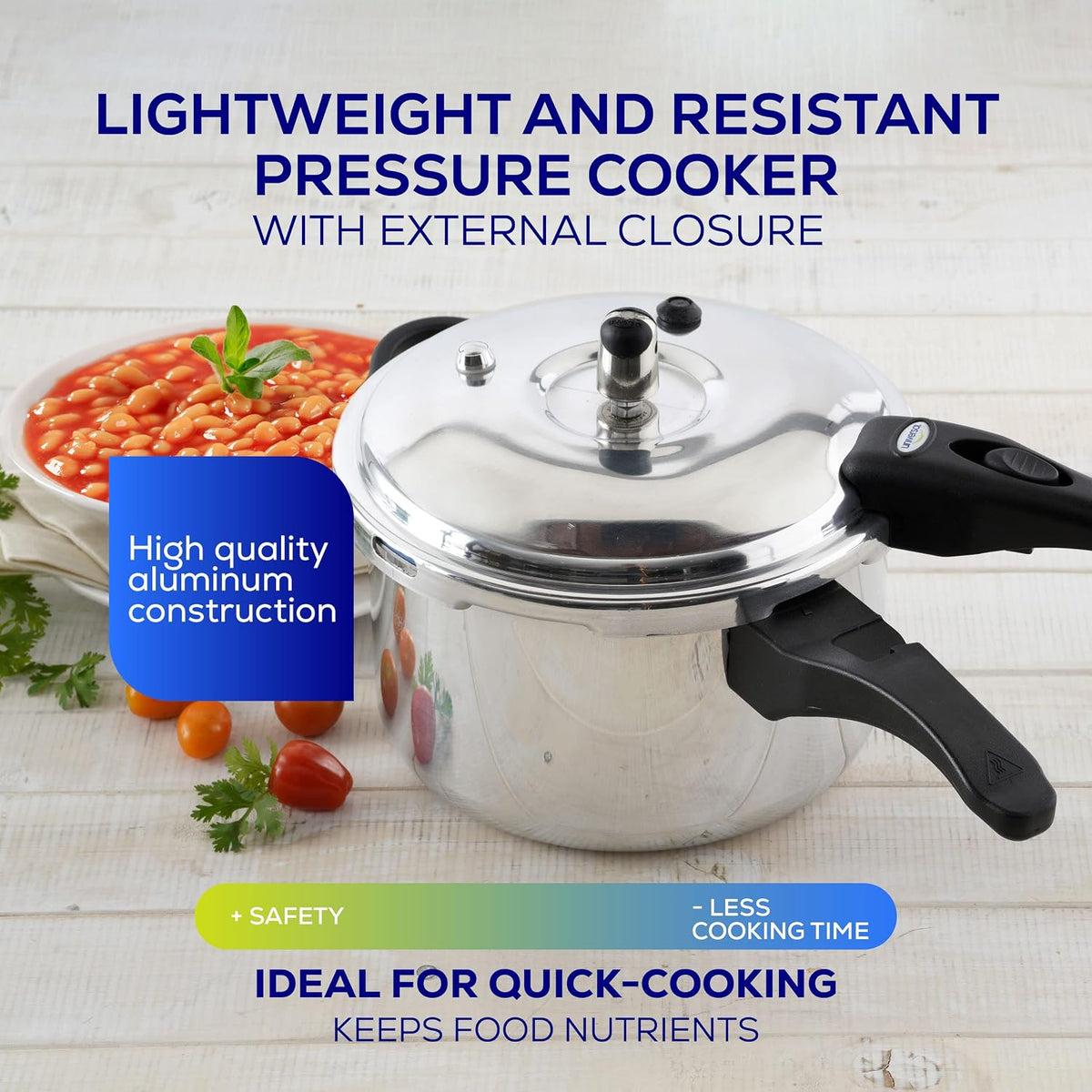 Universal Ultra 4.75 Quart Pressure Cooker, Anti-Rust Aluminum Stovetop Pressure Cooker with 5-Layer Safety System, Dishwasher Safe, 5-Serving Capacity