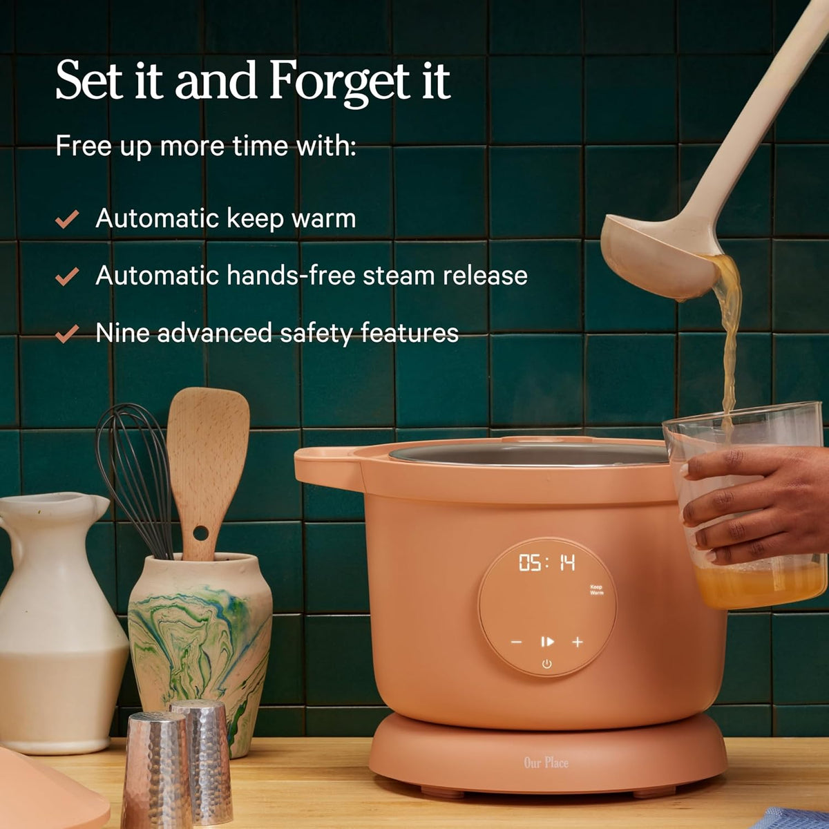 Our Place Dream Cooker, 6 Qt Ceramic Nonstick Pressure Cooker & Multicooker