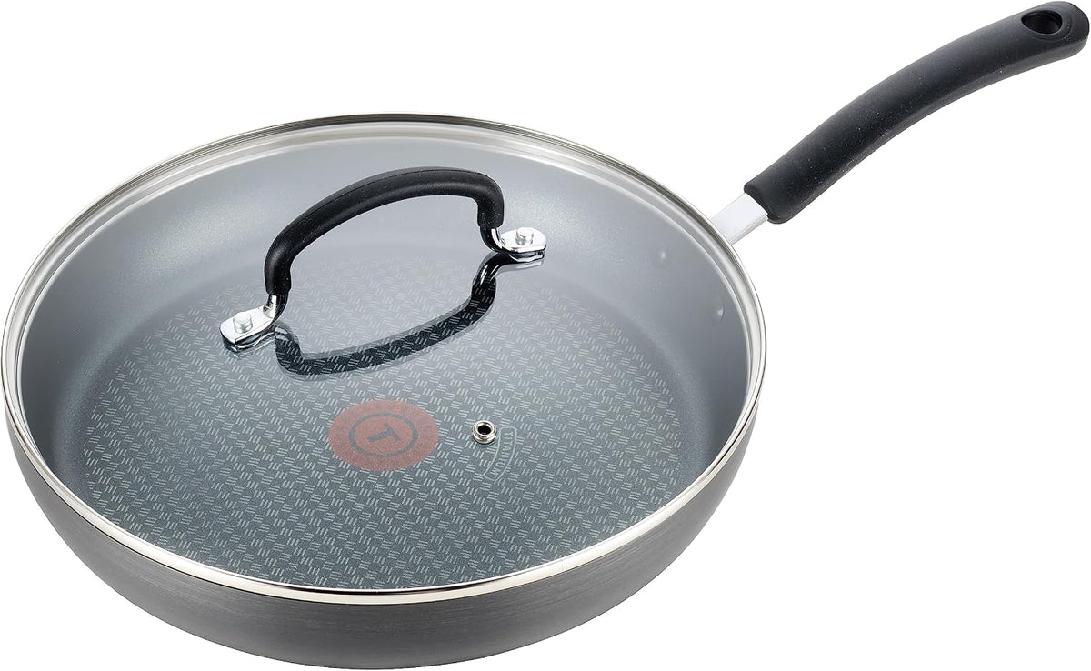 T-Fal Ultimate Hard Anodized Nonstick Fry Pan, 10 in with Lid, Onyx