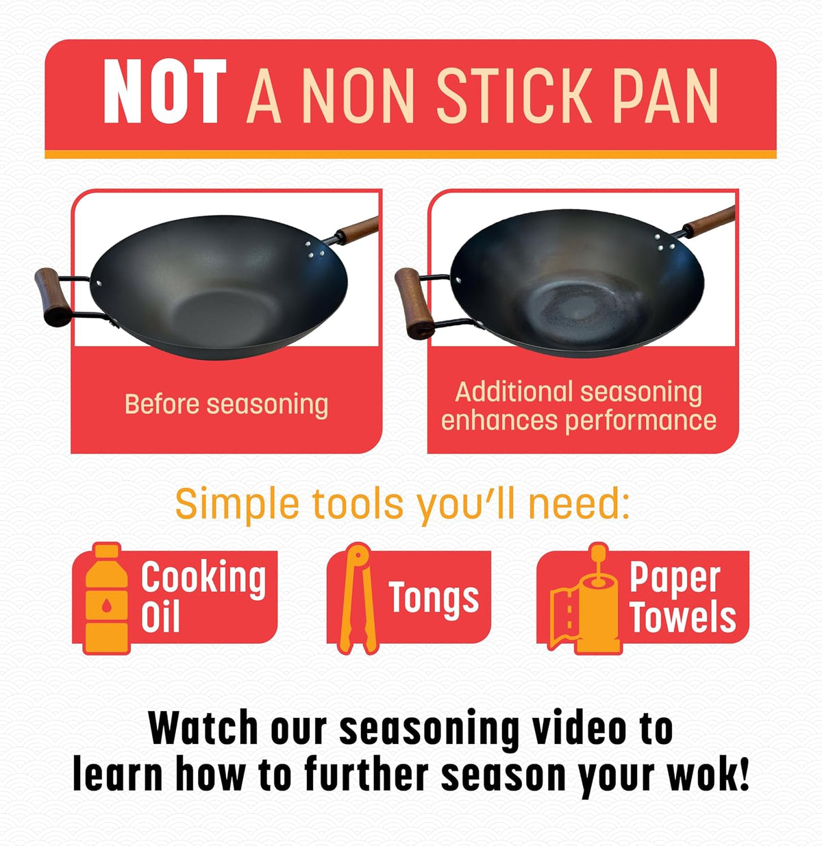 Joyce Chen Classic Series 9.5-Inch Preseasoned Carbon Steel Stir Fry Pan