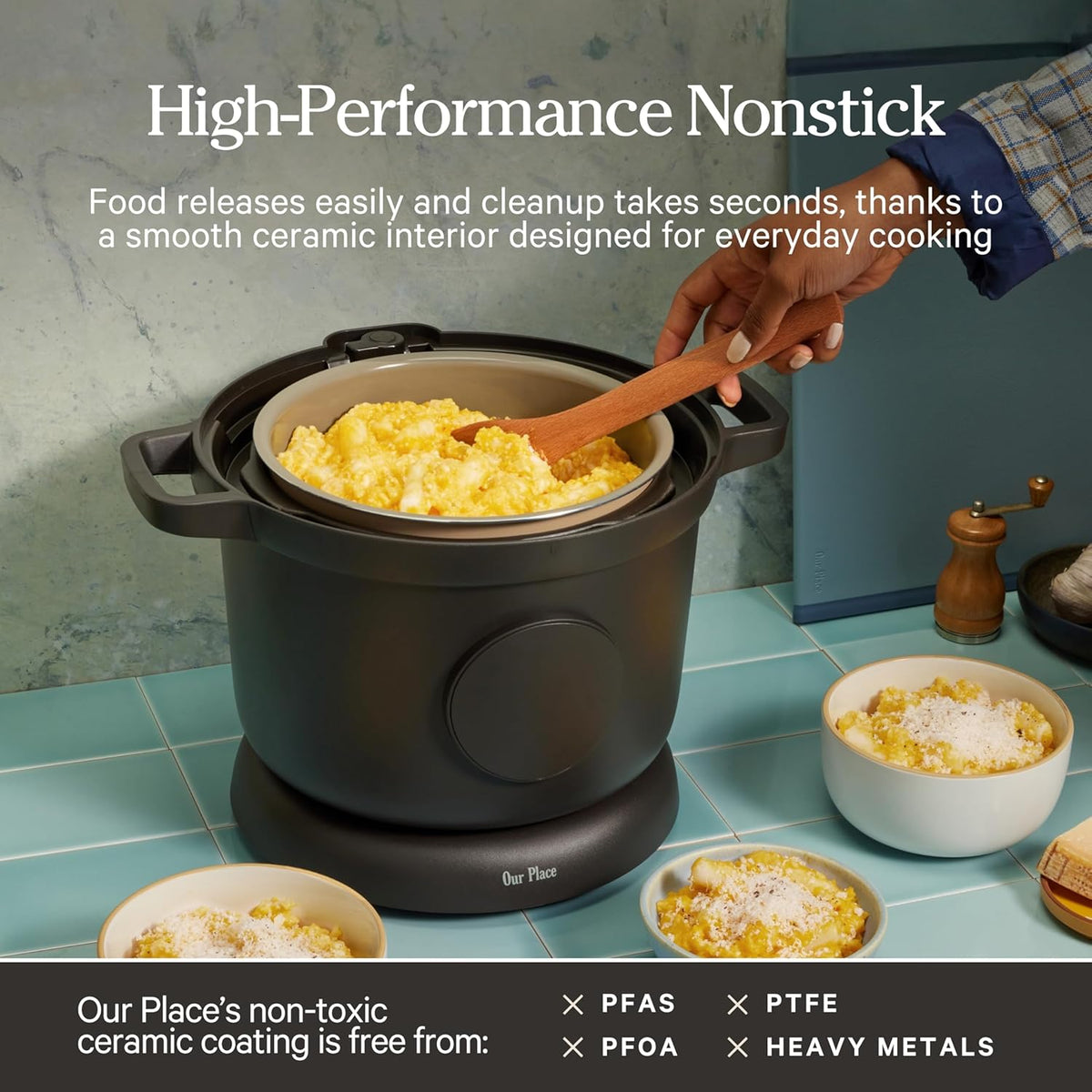 Our Place Dream Cooker, 6 Qt Ceramic Nonstick Pressure Cooker & Multicooker