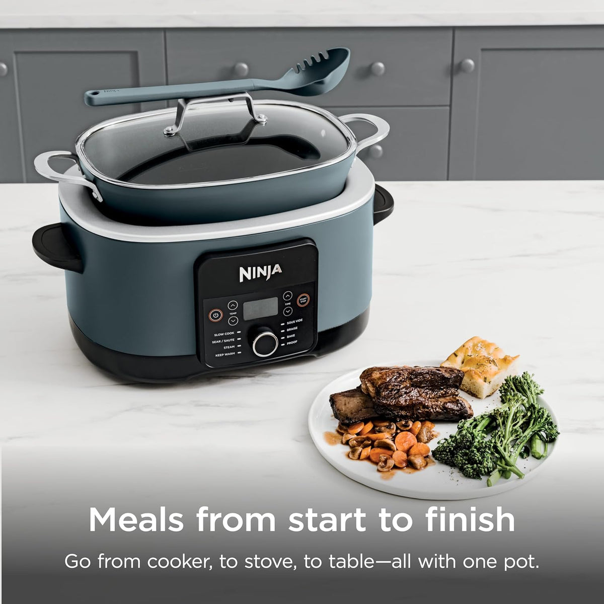 Ninja® PossibleCooker™ PRO 8-in-1, 8.5-qt, Sea Salt Gray, MC1001