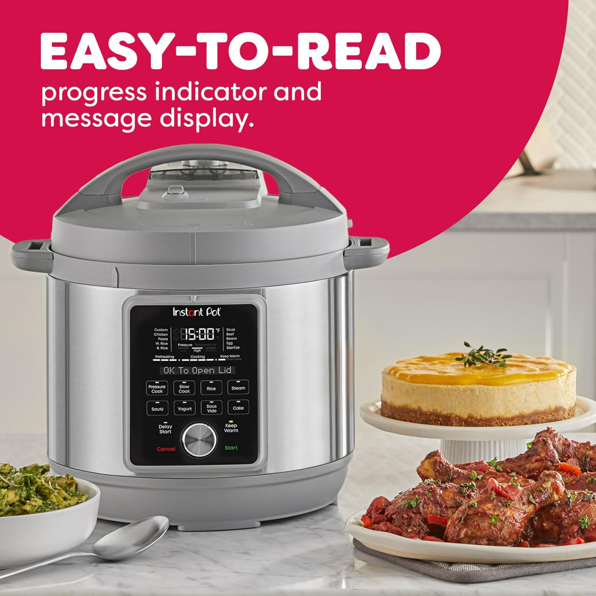 Instant Pot 6 Qt 9-in-1 Electric Pressure Cooker, WhisperQuiet