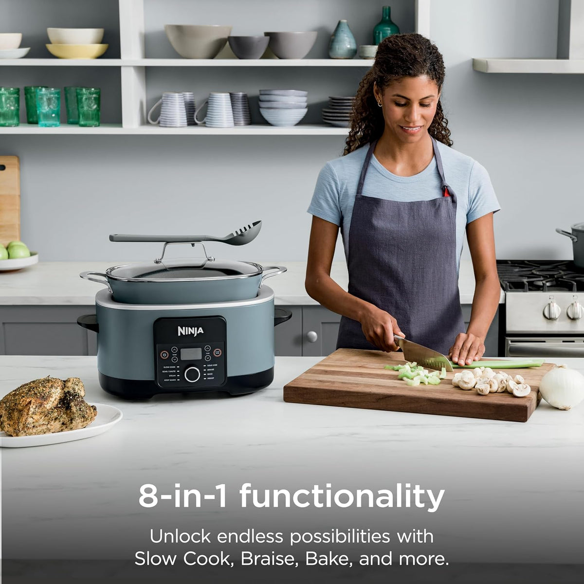 Ninja® PossibleCooker™ PRO 8-in-1, 8.5-qt, Sea Salt Gray, MC1001
