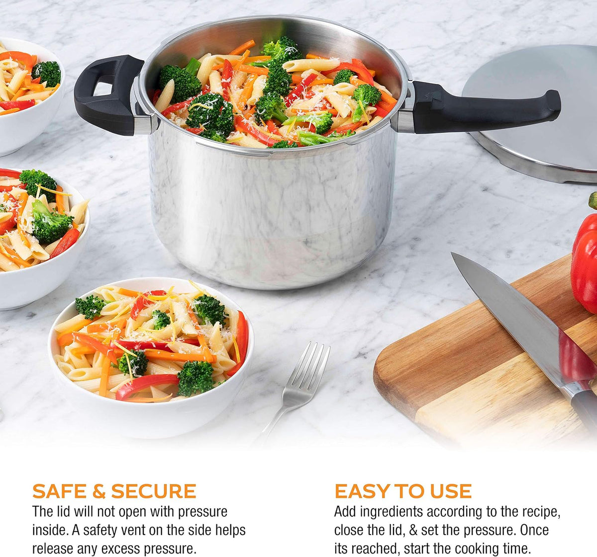 Zavor DUO 8-pc Pressure Canning Set - Pressure Cooker 10 Quart w/Complete Pressure Cooker Canning Kit, including Wide Mouth Canning Funnel, Canning Rack & 5 other Essential Canning Tools