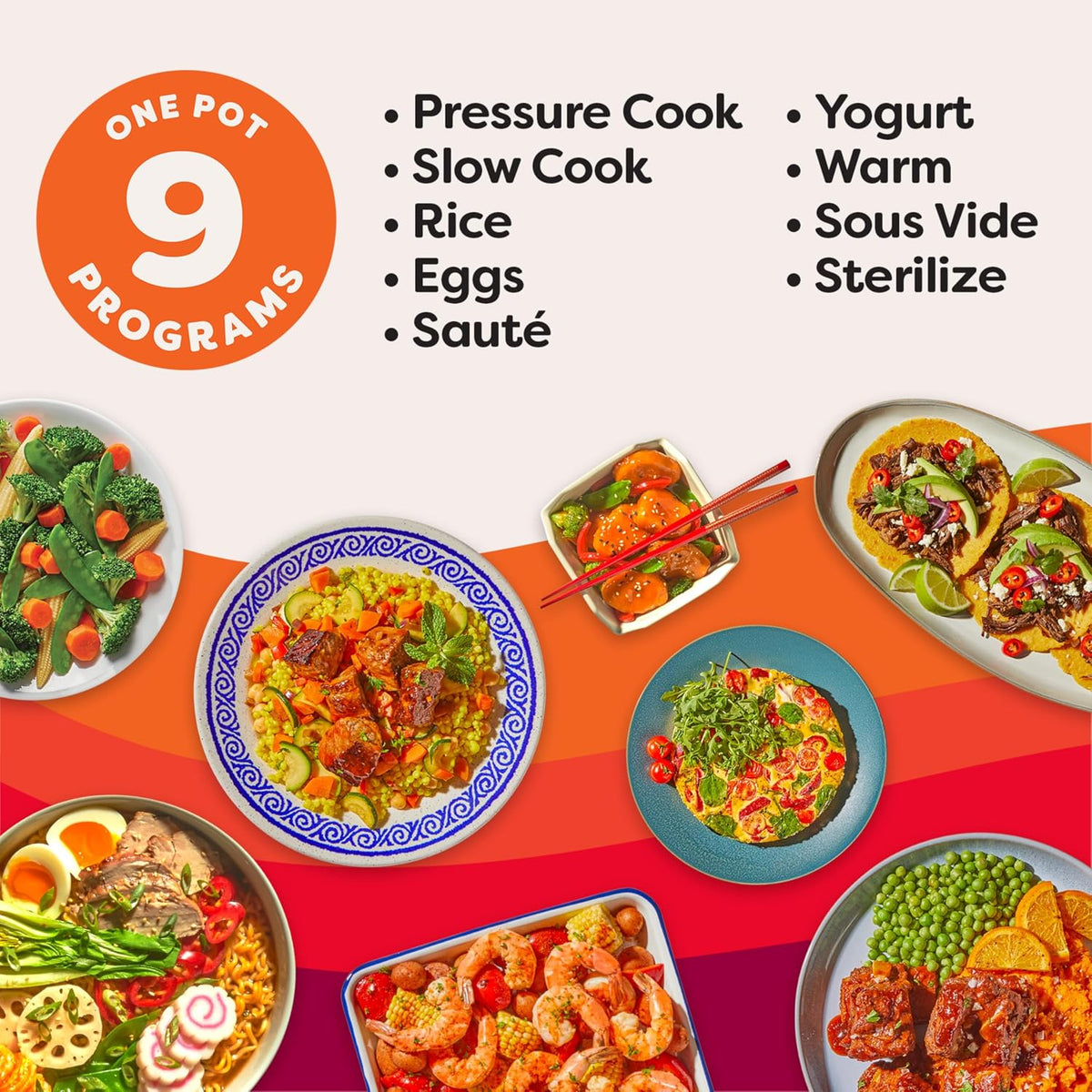 Instant Pot 6 Qt 9-in-1 Electric Pressure Cooker, WhisperQuiet